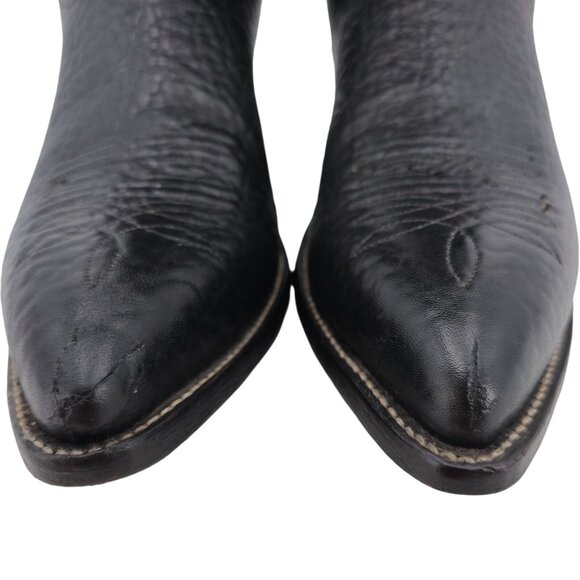 Nocona Boots Men's 14AAA Narrow Bullhide Black Leather Cowboy Western Boots - Picture 5 of 14